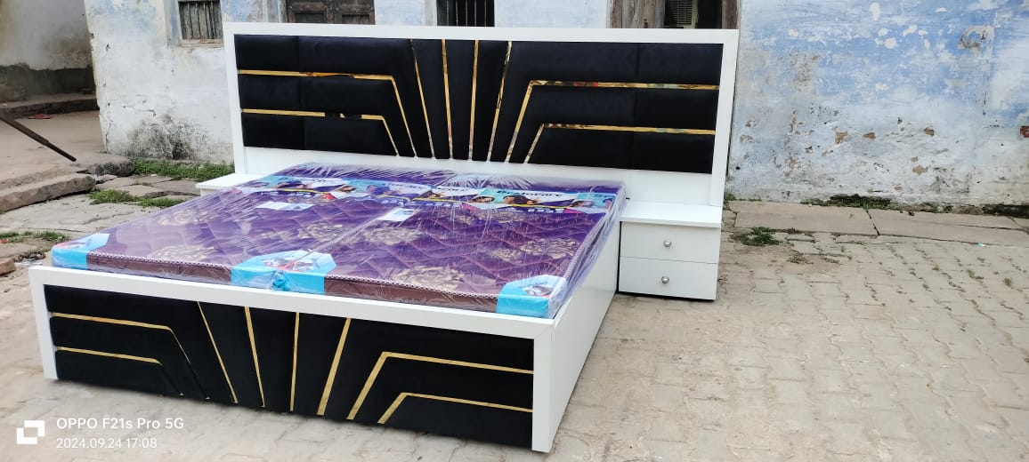 Modern Black & White Bed